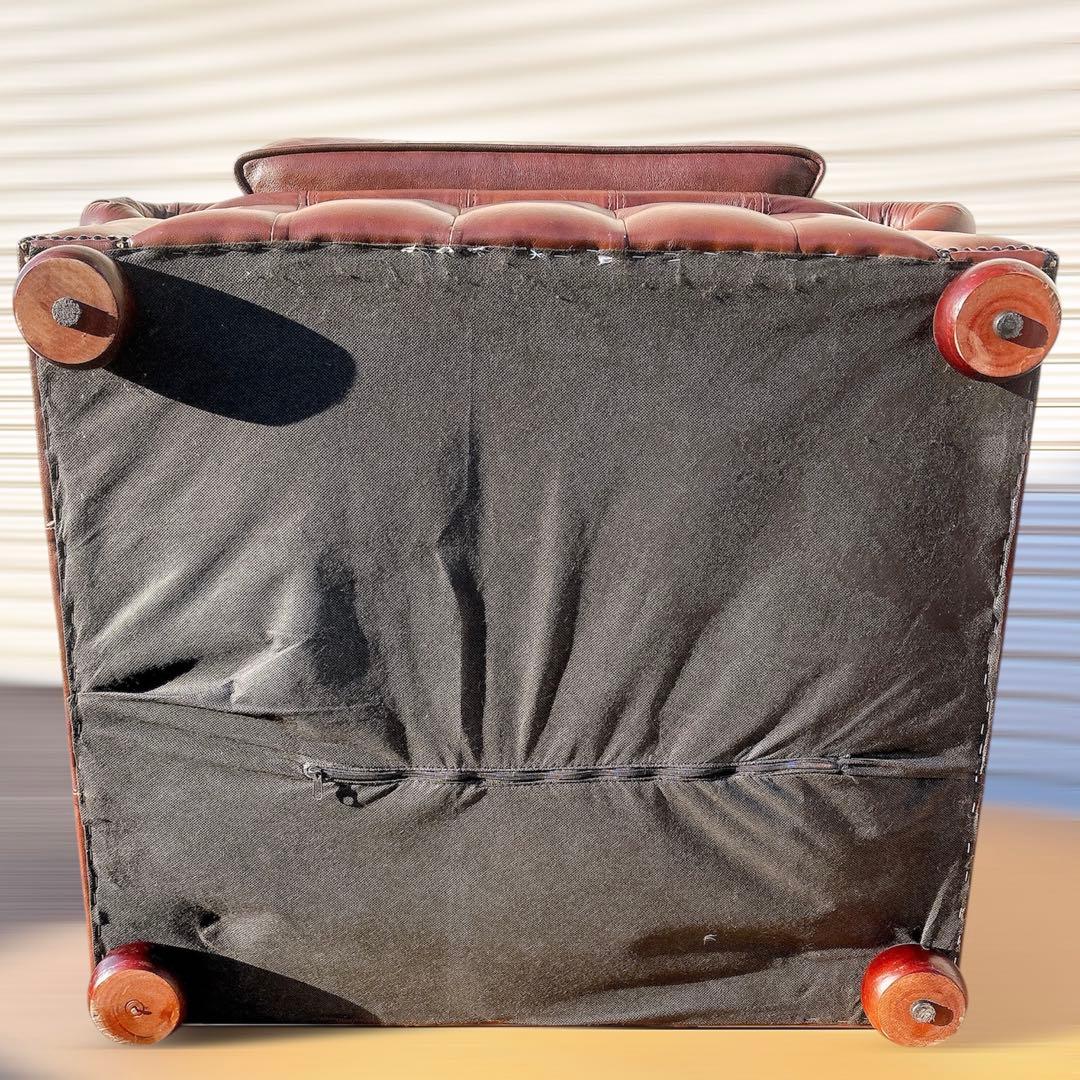 1★送料込み★チェスターフィールドソファ 一人掛け【神奈川県厚木市引取可】