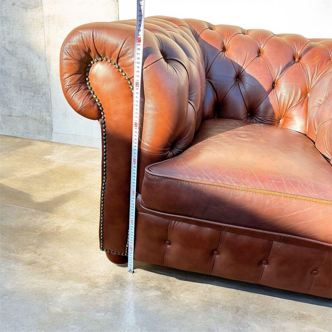 1★送料込み★チェスターフィールドソファ 一人掛け【神奈川県厚木市引取可】