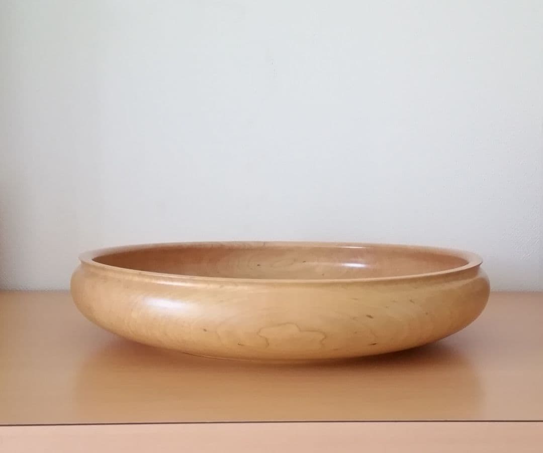 木製菓子器 くり抜き菓子入れ 木製菓子鉢　こけし工人作