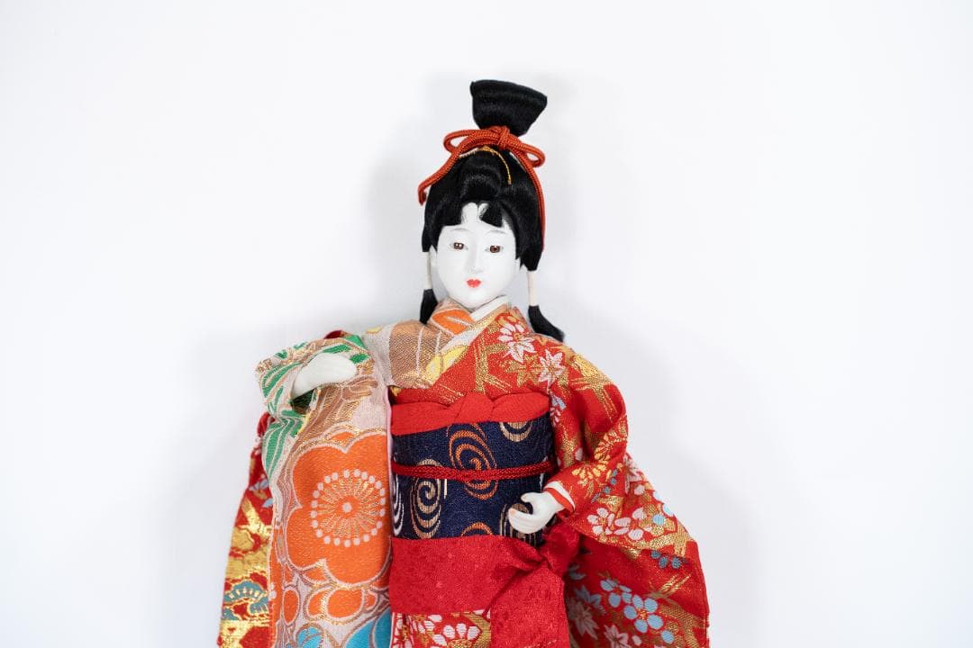 日本人形 片身替わりのお着物を着たお人形 １体 京ちゃん 着物 金襴 手作り