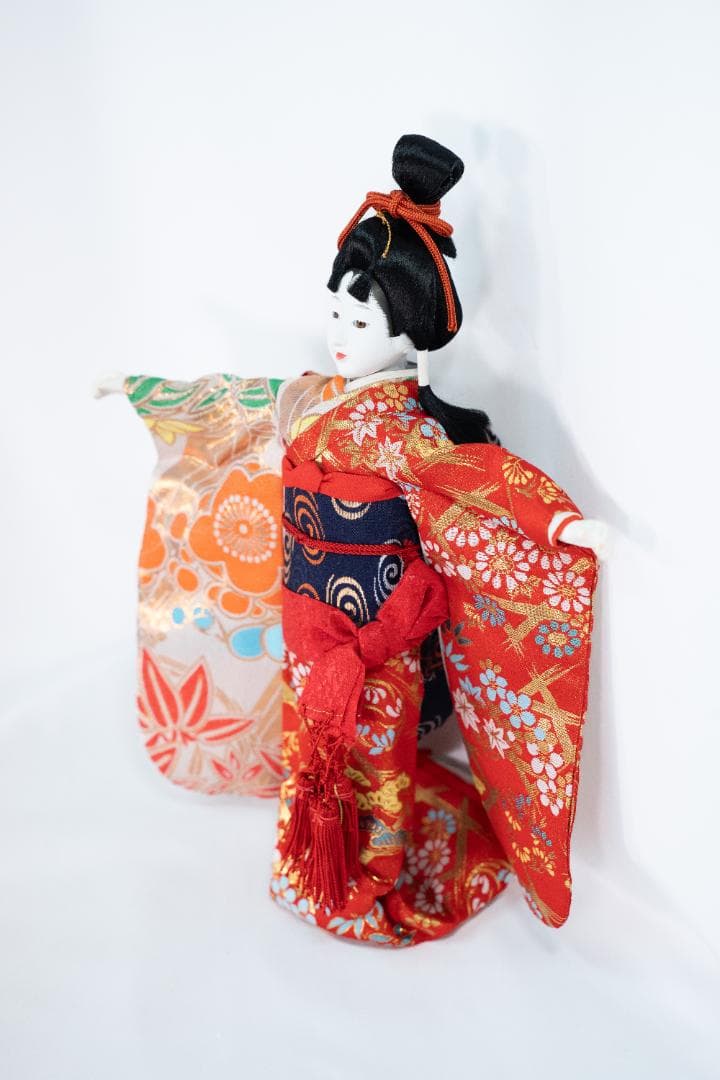 日本人形 片身替わりのお着物を着たお人形 １体 京ちゃん 着物 金襴 手作り