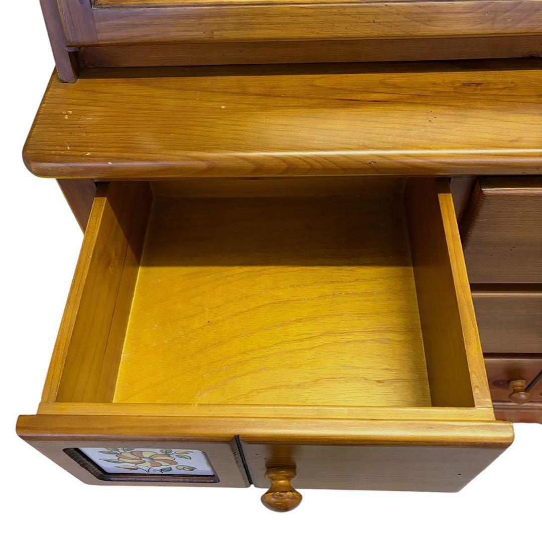 ACTUS バレンシア ライティングビューロー タイル パイン材 カントリー家具