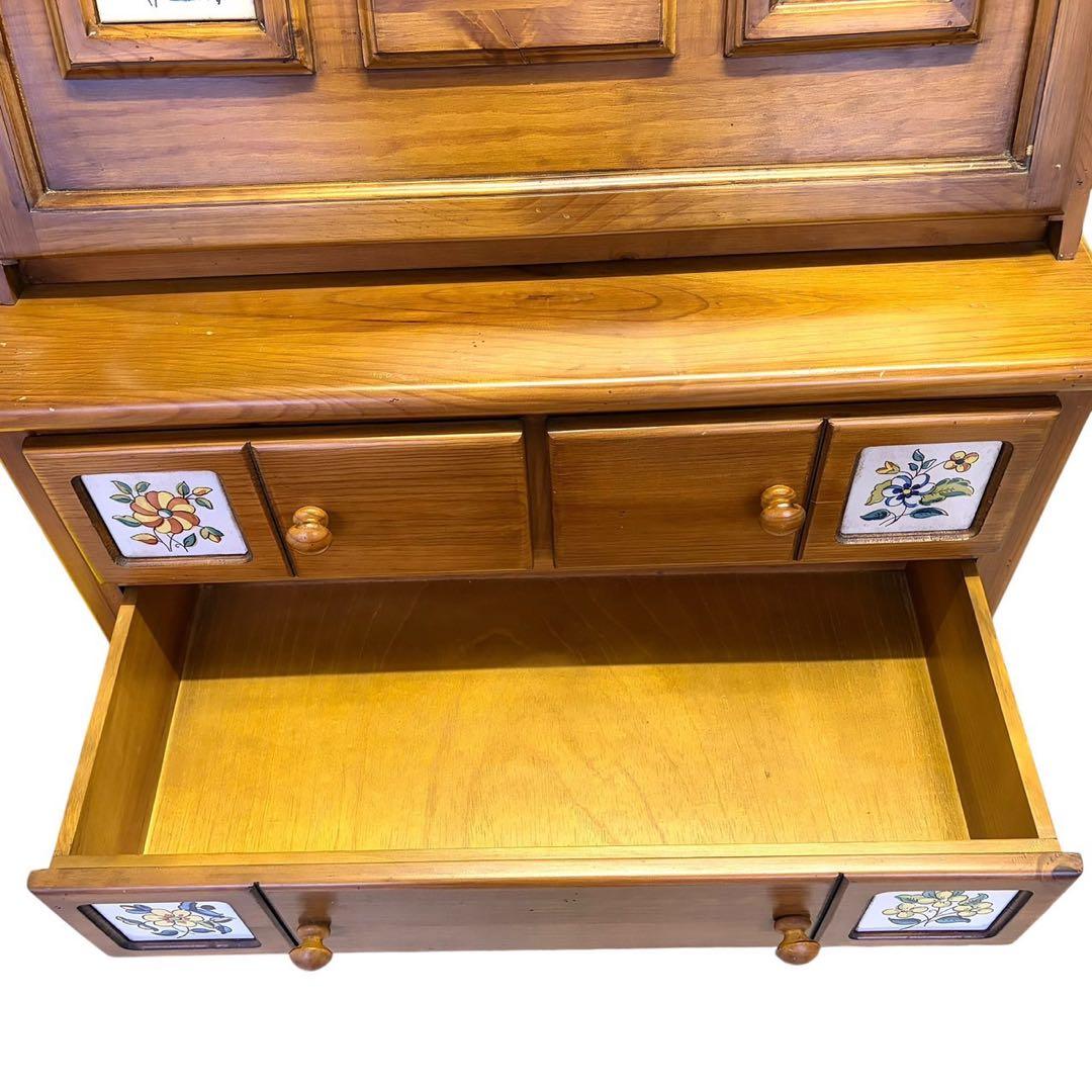 ACTUS バレンシア ライティングビューロー タイル パイン材 カントリー家具