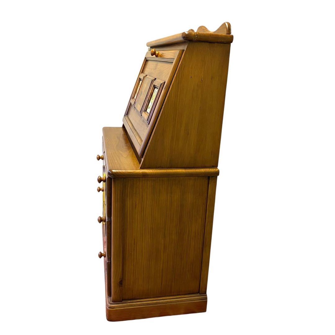 ACTUS バレンシア ライティングビューロー タイル パイン材 カントリー家具