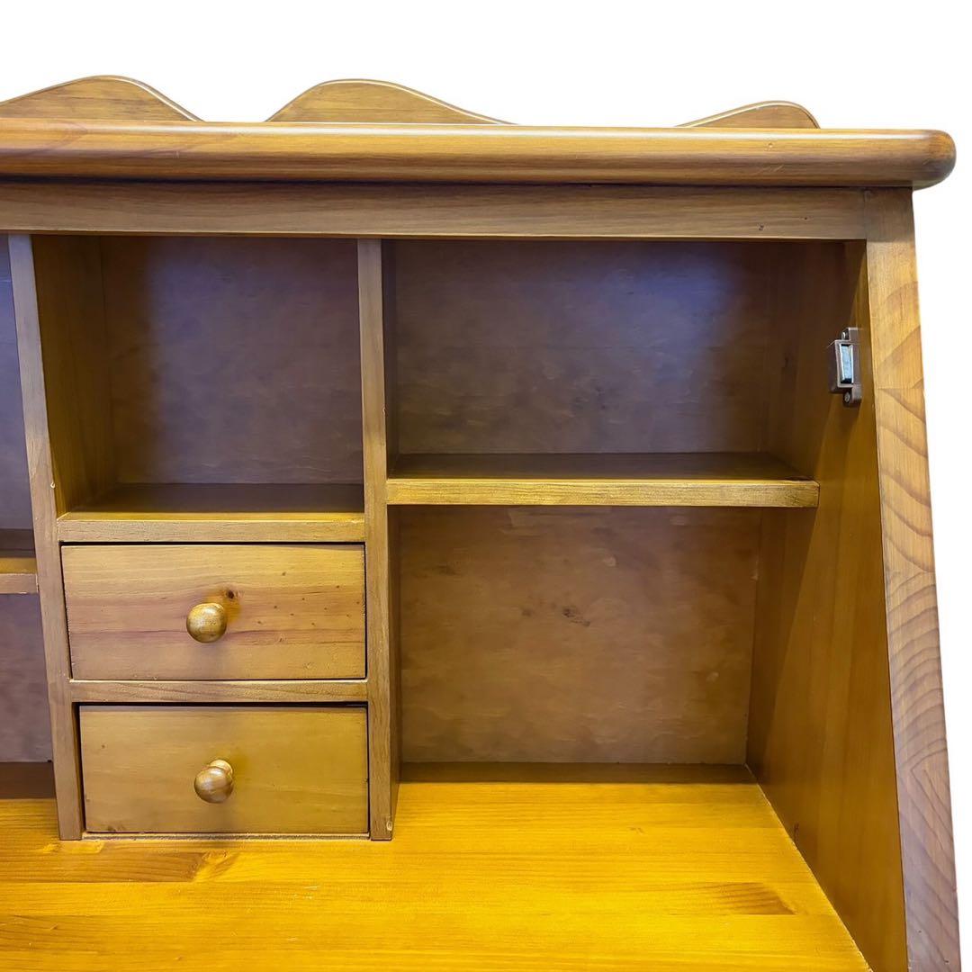 ACTUS バレンシア ライティングビューロー タイル パイン材 カントリー家具