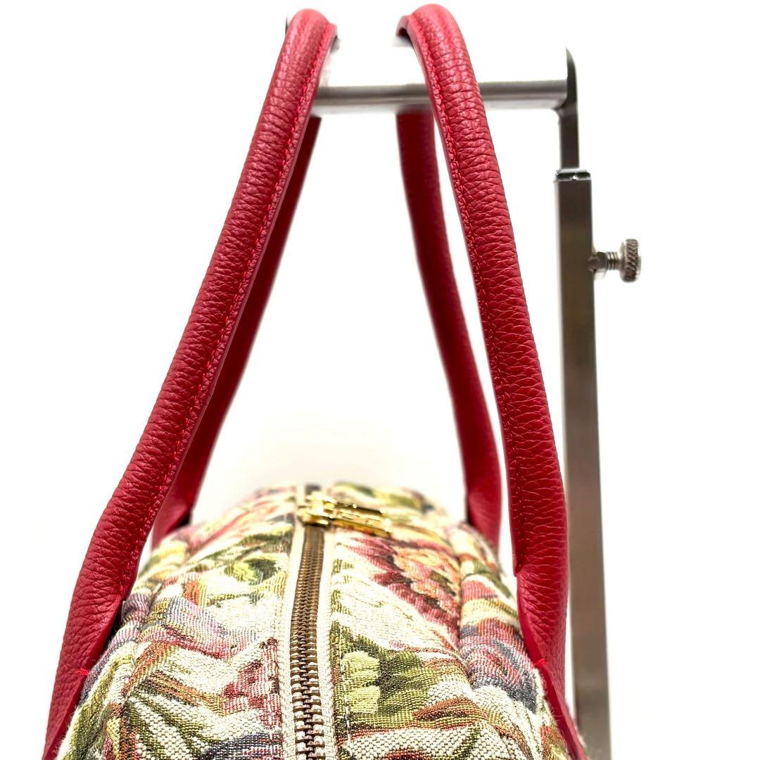 【極美品】 シンクビー ミニボストンバッグ トートバッグ ポーチ付 花柄