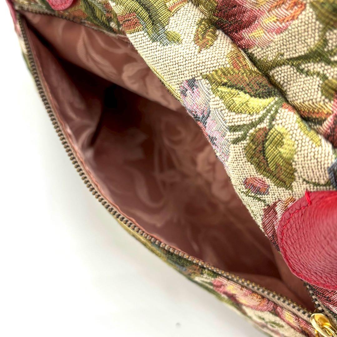 【極美品】 シンクビー ミニボストンバッグ トートバッグ ポーチ付 花柄