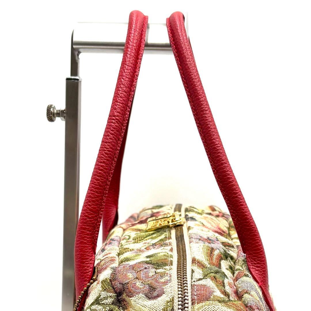 【極美品】 シンクビー ミニボストンバッグ トートバッグ ポーチ付 花柄