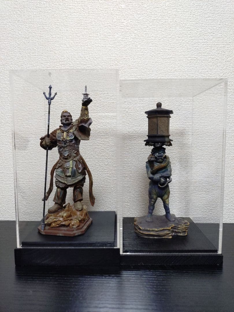 運慶展限定　龍燈鬼　多聞天フィギュア2体＋アクリルケース2個　4点セット