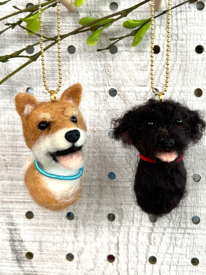 kamin　羊毛フェルト犬　プチチャーム