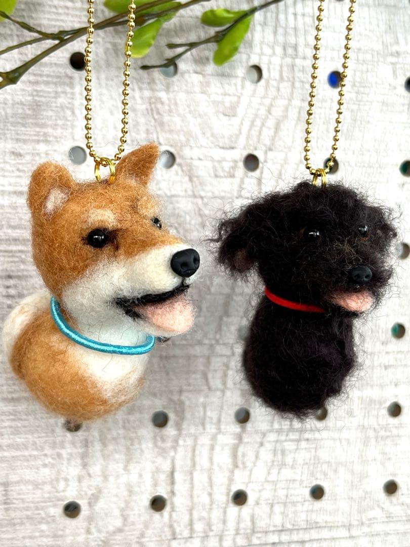 kamin　羊毛フェルト犬　プチチャーム