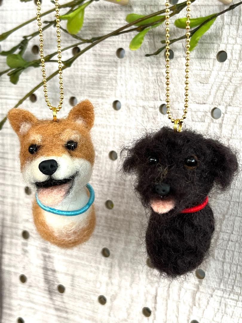 kamin　羊毛フェルト犬　プチチャーム