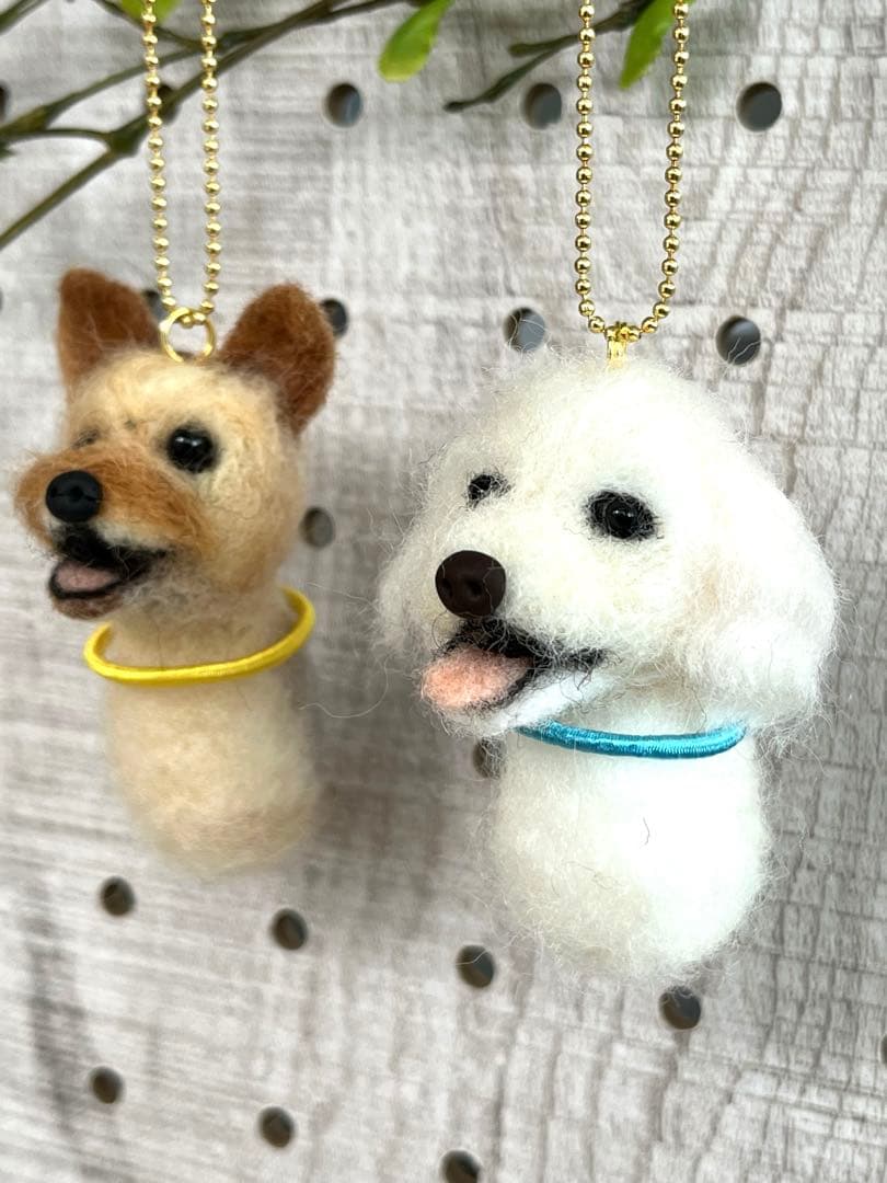 kamin　羊毛フェルト犬　プチチャーム