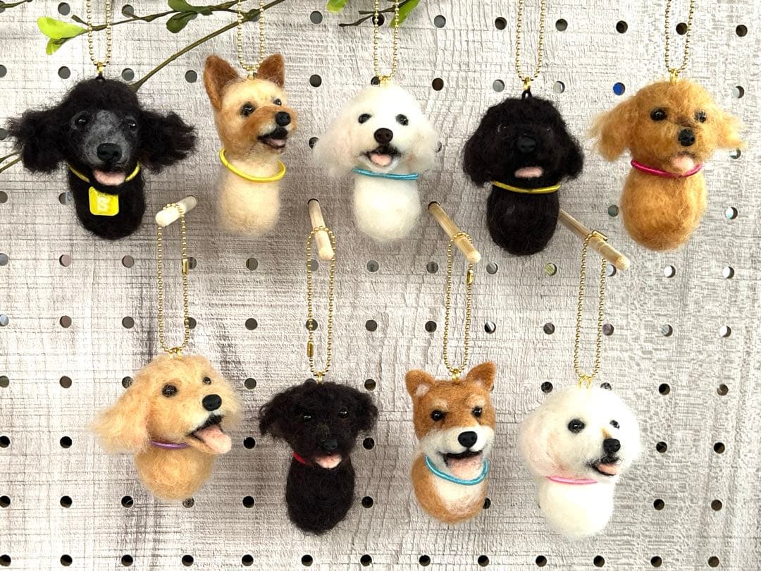 kamin　羊毛フェルト犬　プチチャーム