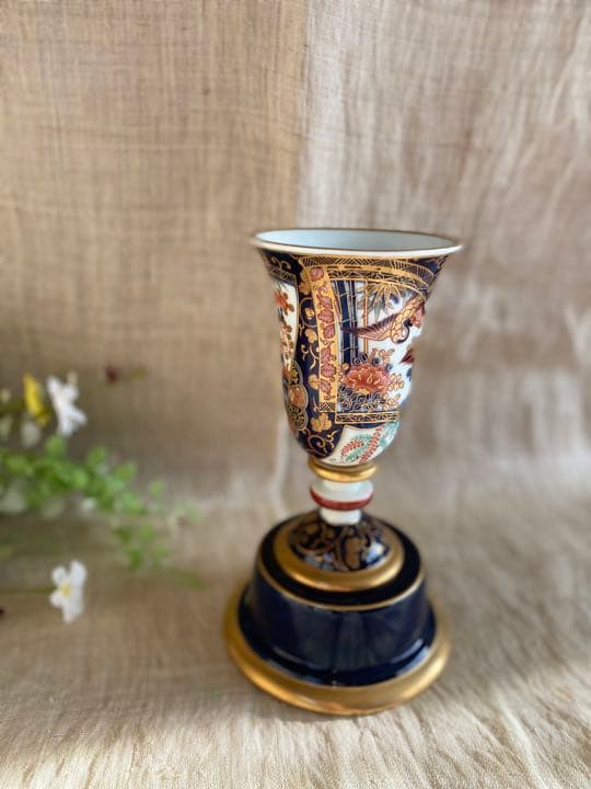 ˚⁎⁺˳✧༚染錦古伊万里鶴絵トロフィー˚✧₊⁎⁎⁺˳✧༚