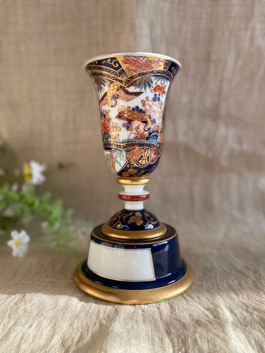 ˚⁎⁺˳✧༚染錦古伊万里鶴絵トロフィー˚✧₊⁎⁎⁺˳✧༚