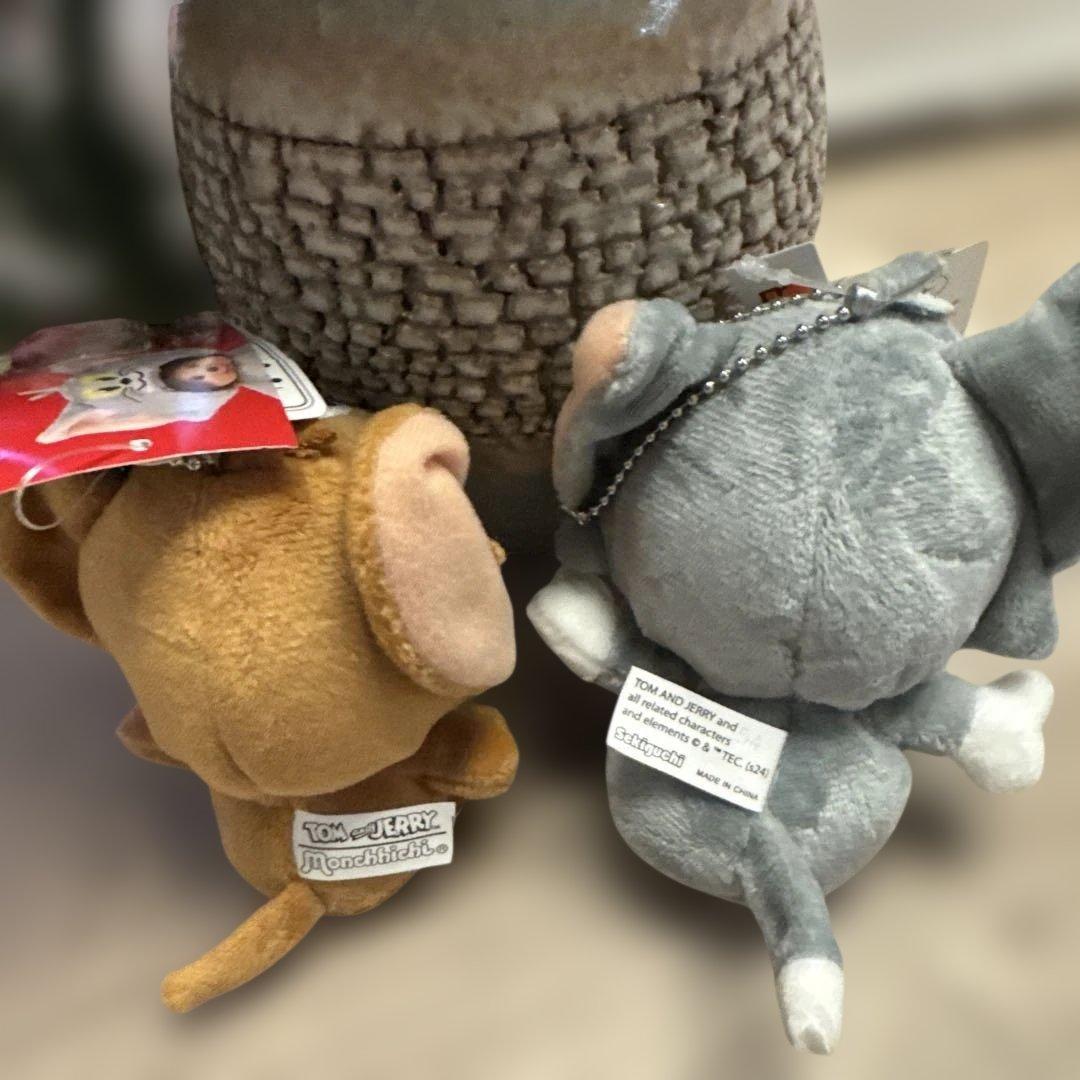 新品トムとジェリー × モンチッチ 顔でかSSキーチェーン　2点セット