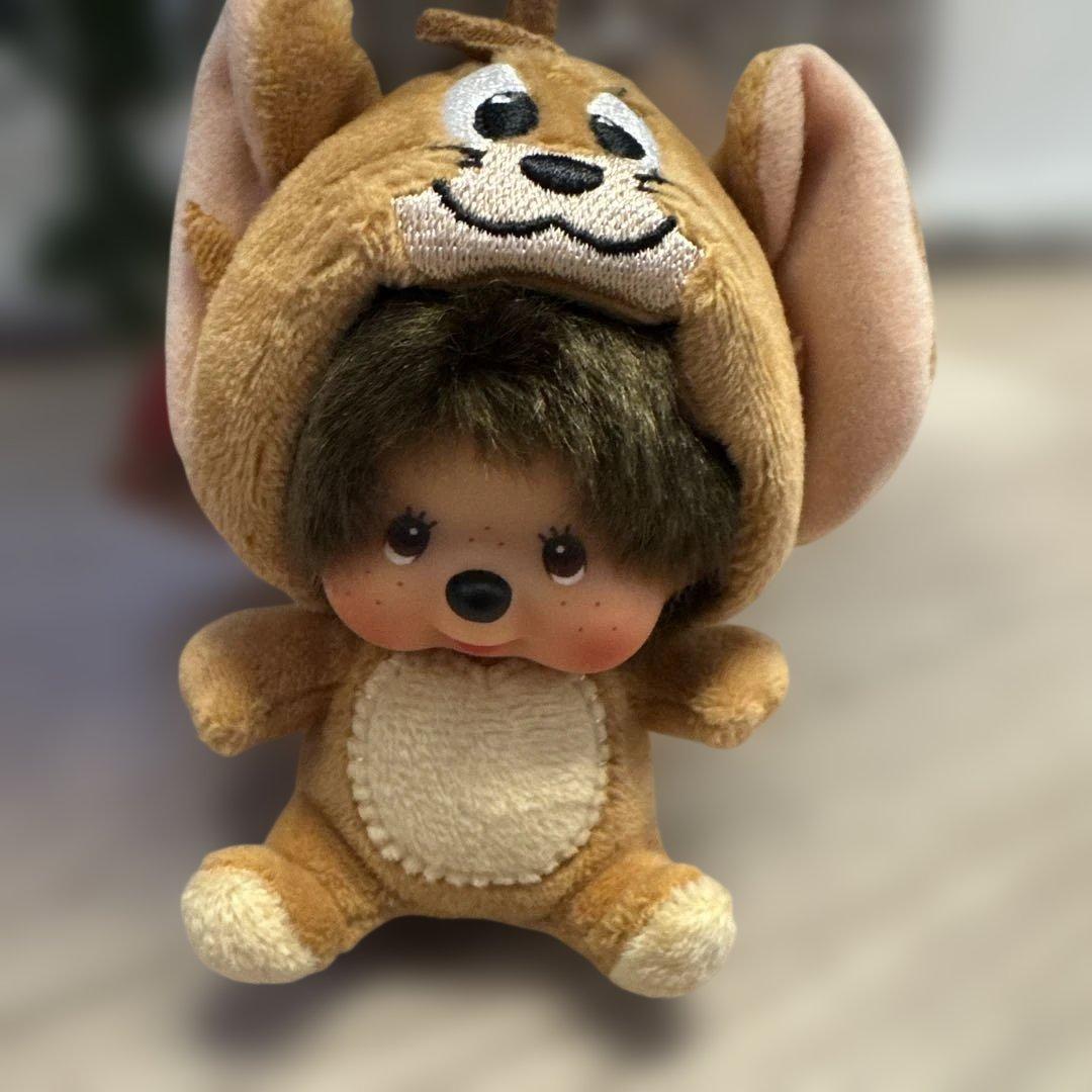 新品トムとジェリー × モンチッチ 顔でかSSキーチェーン　2点セット