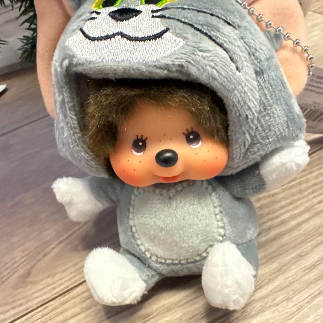 新品トムとジェリー × モンチッチ 顔でかSSキーチェーン　2点セット