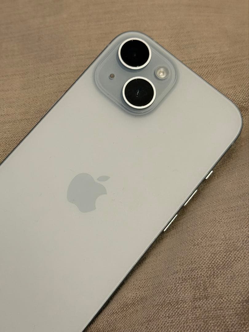 美品◆iPhone15 128GB◆バッテリー100% ◆ブルー 傷無し