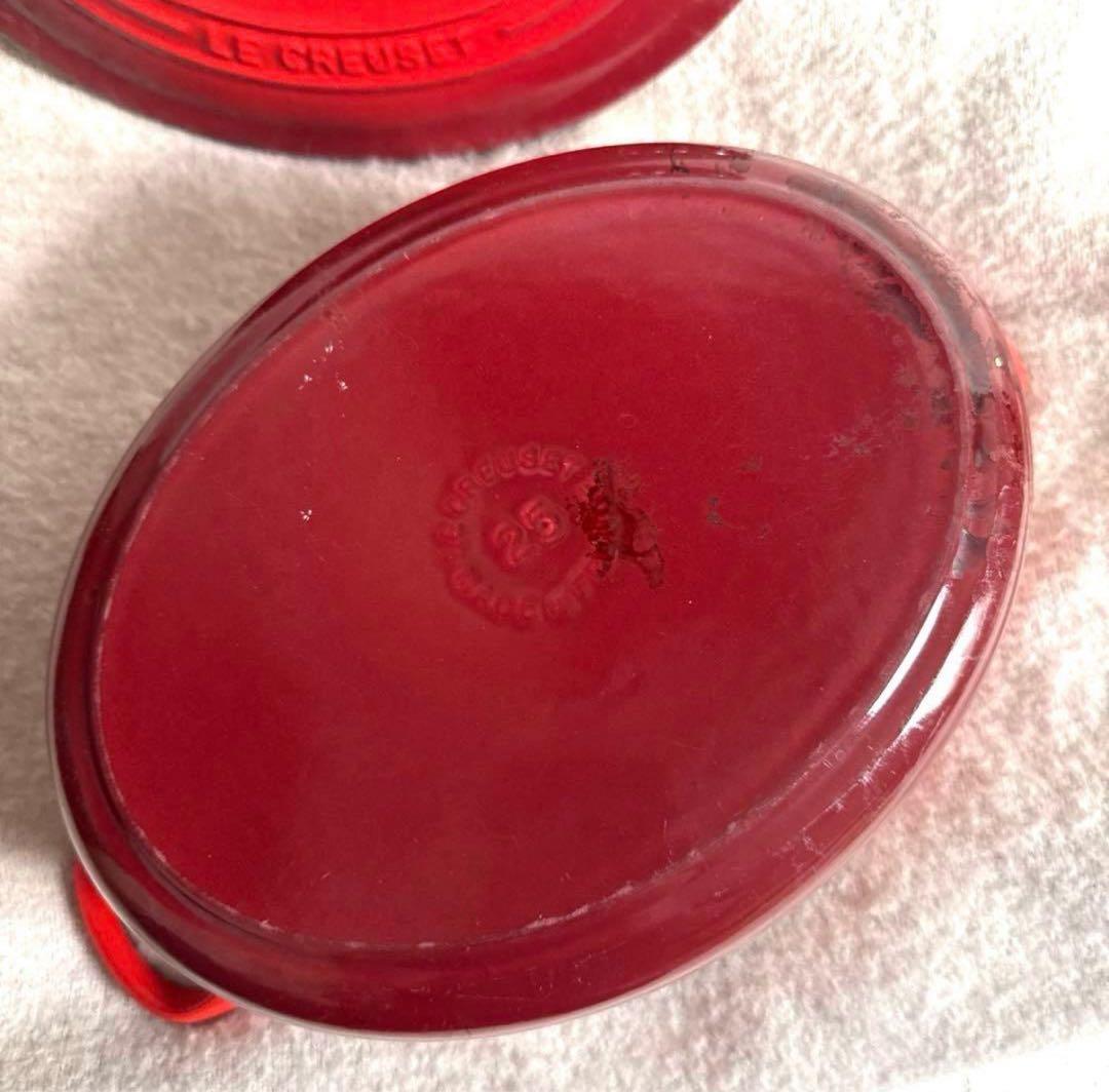 ル・クルーゼ 鋳鉄製レッド両手鍋 25cm