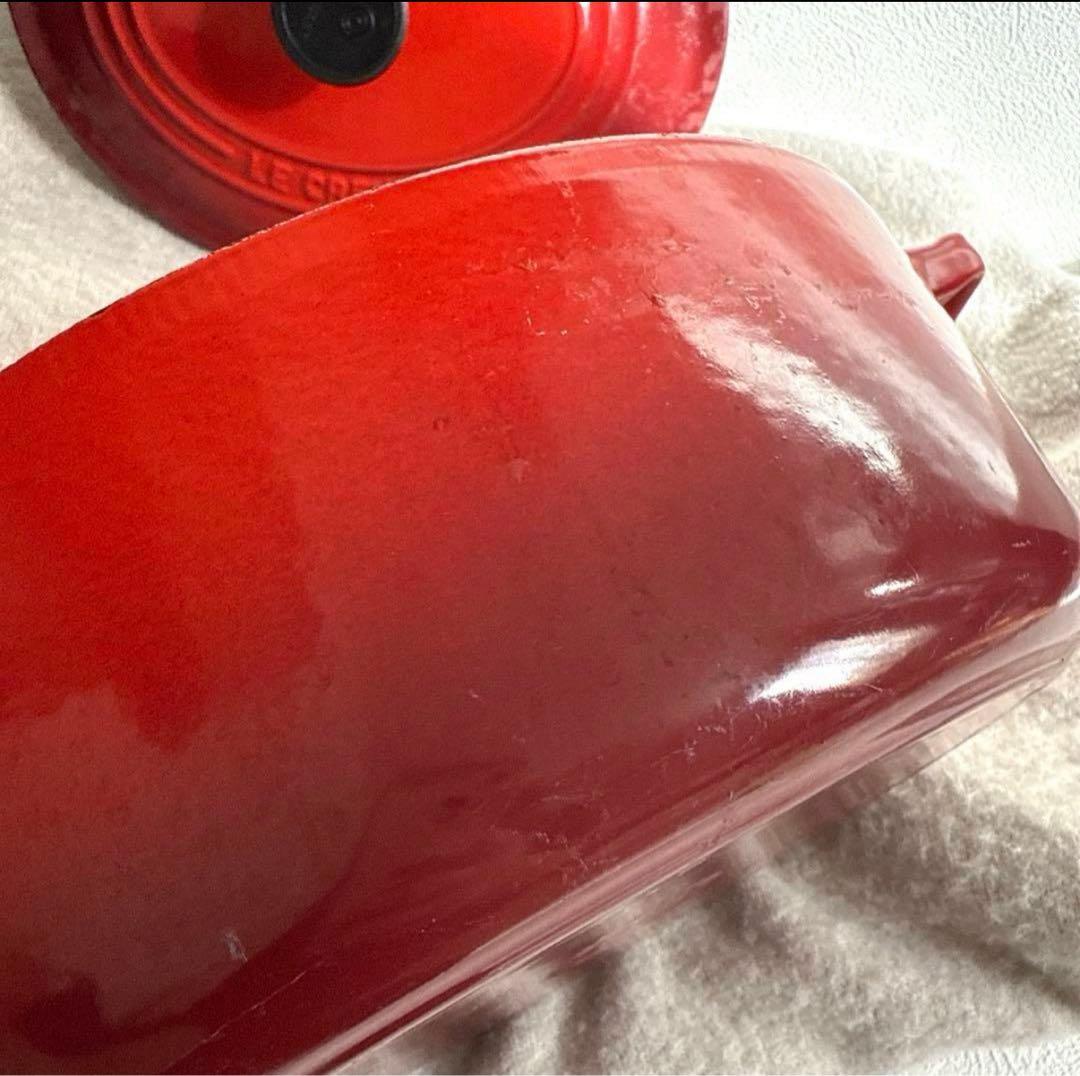 ル・クルーゼ 鋳鉄製レッド両手鍋 25cm