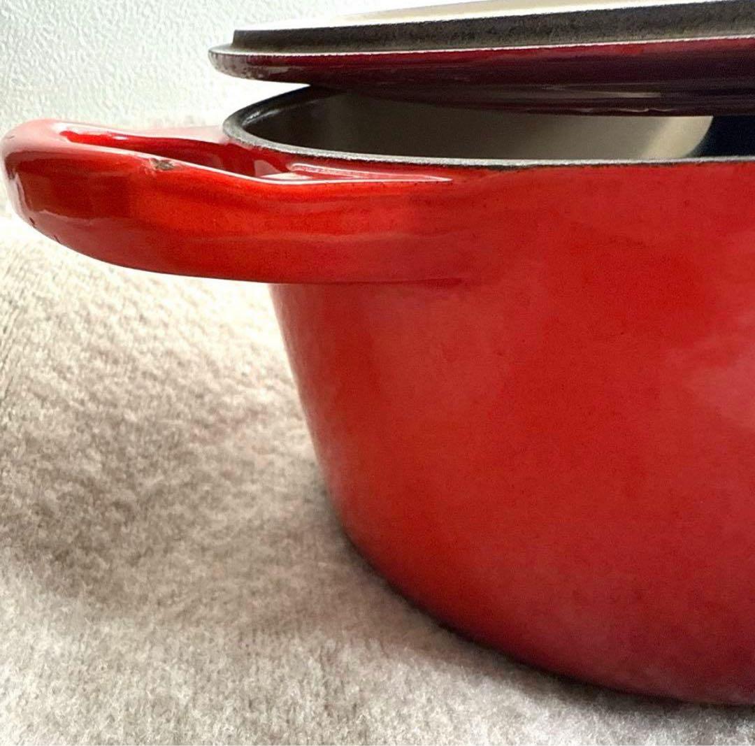 ル・クルーゼ 鋳鉄製レッド両手鍋 25cm