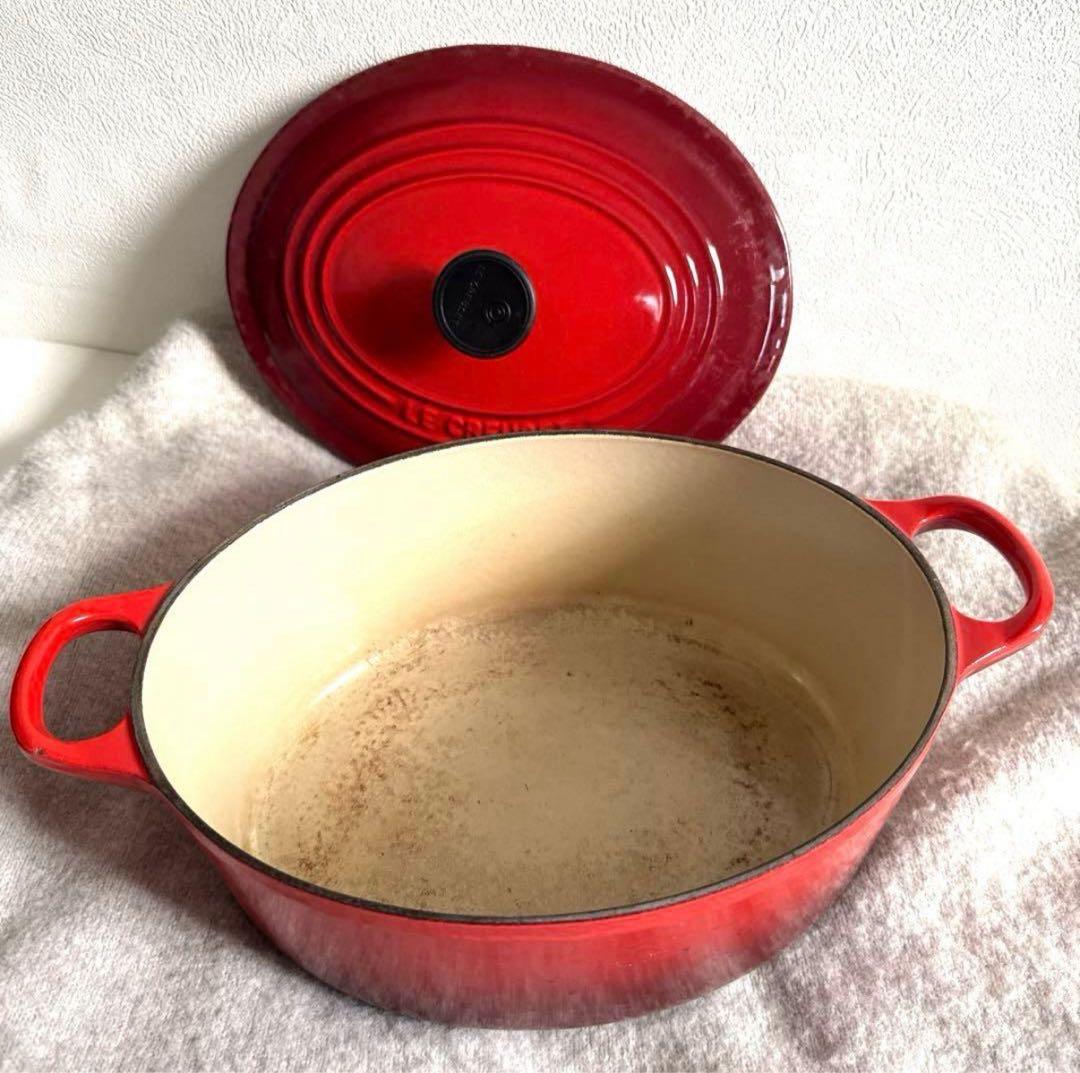 ル・クルーゼ 鋳鉄製レッド両手鍋 25cm