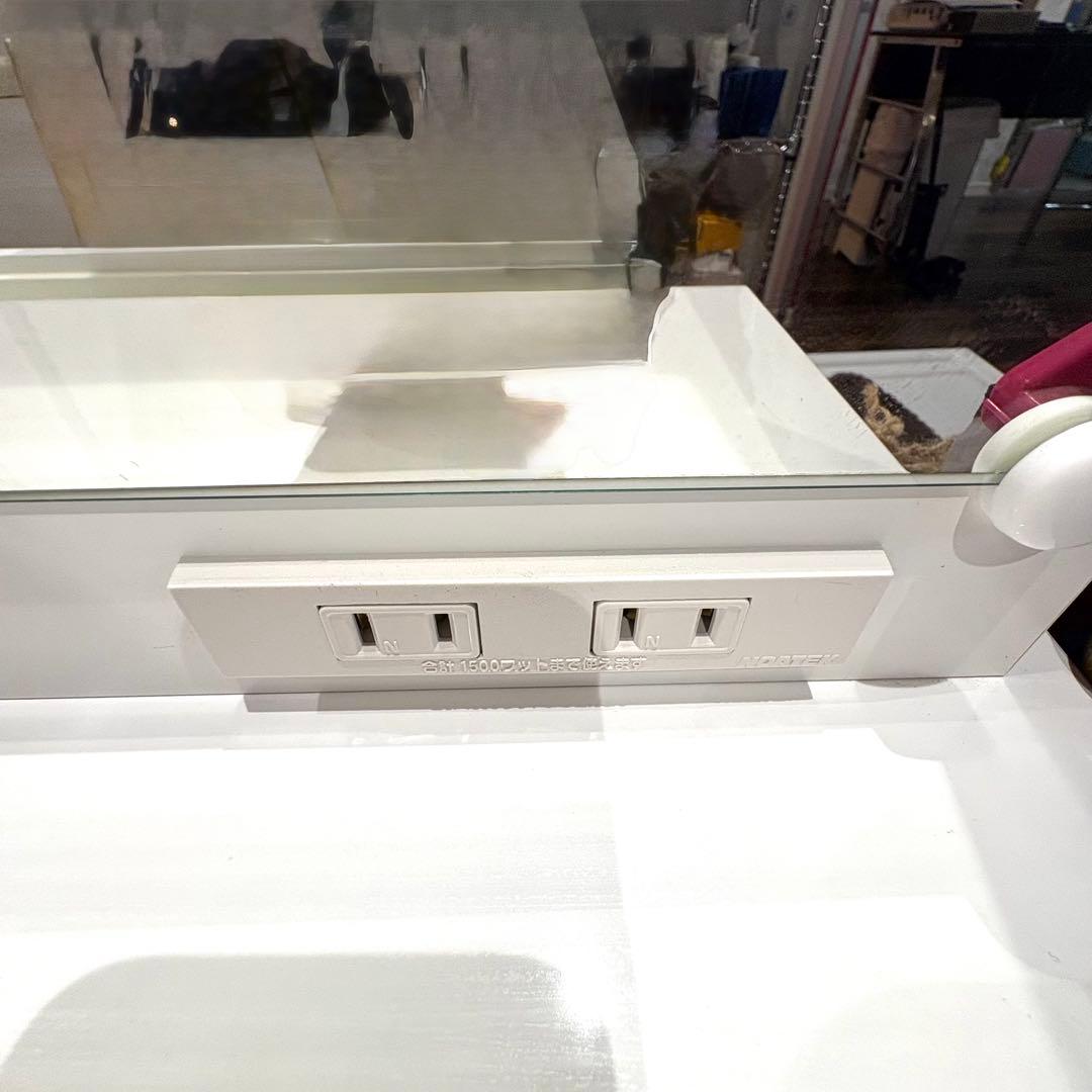 【値下げ中】一面鏡ワイドミラー付き ドレッサー 120幅 ホワイト