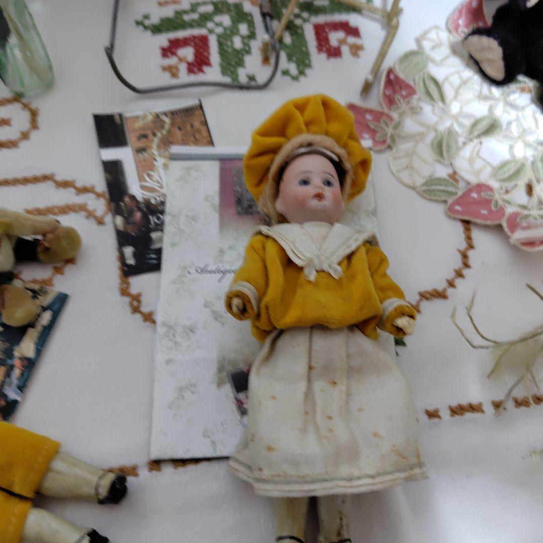 美品フランス　ミニョネット　アンティークドール　ペア