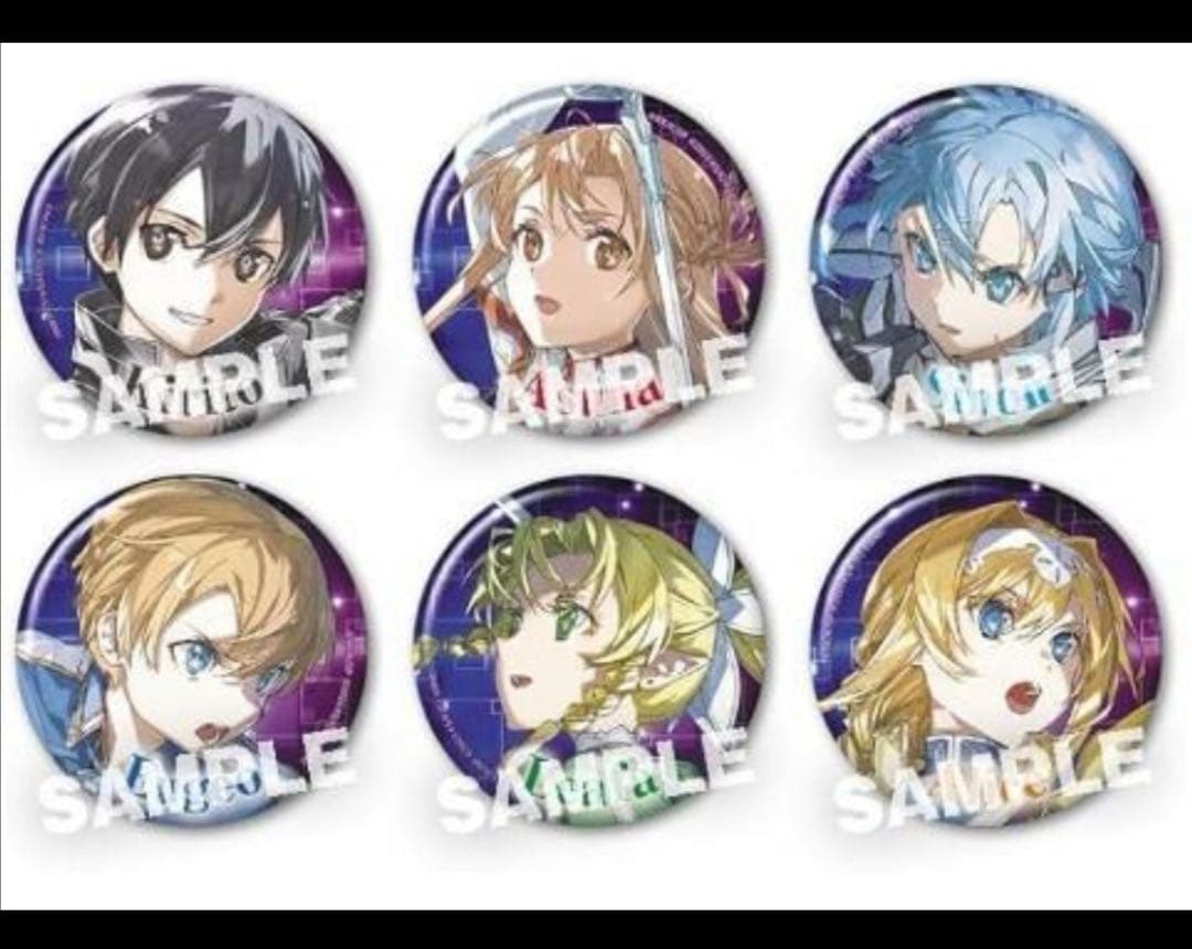 ソードアート・オンライン フラクチュアード デイドリーム　電撃特典缶バッジ6種
