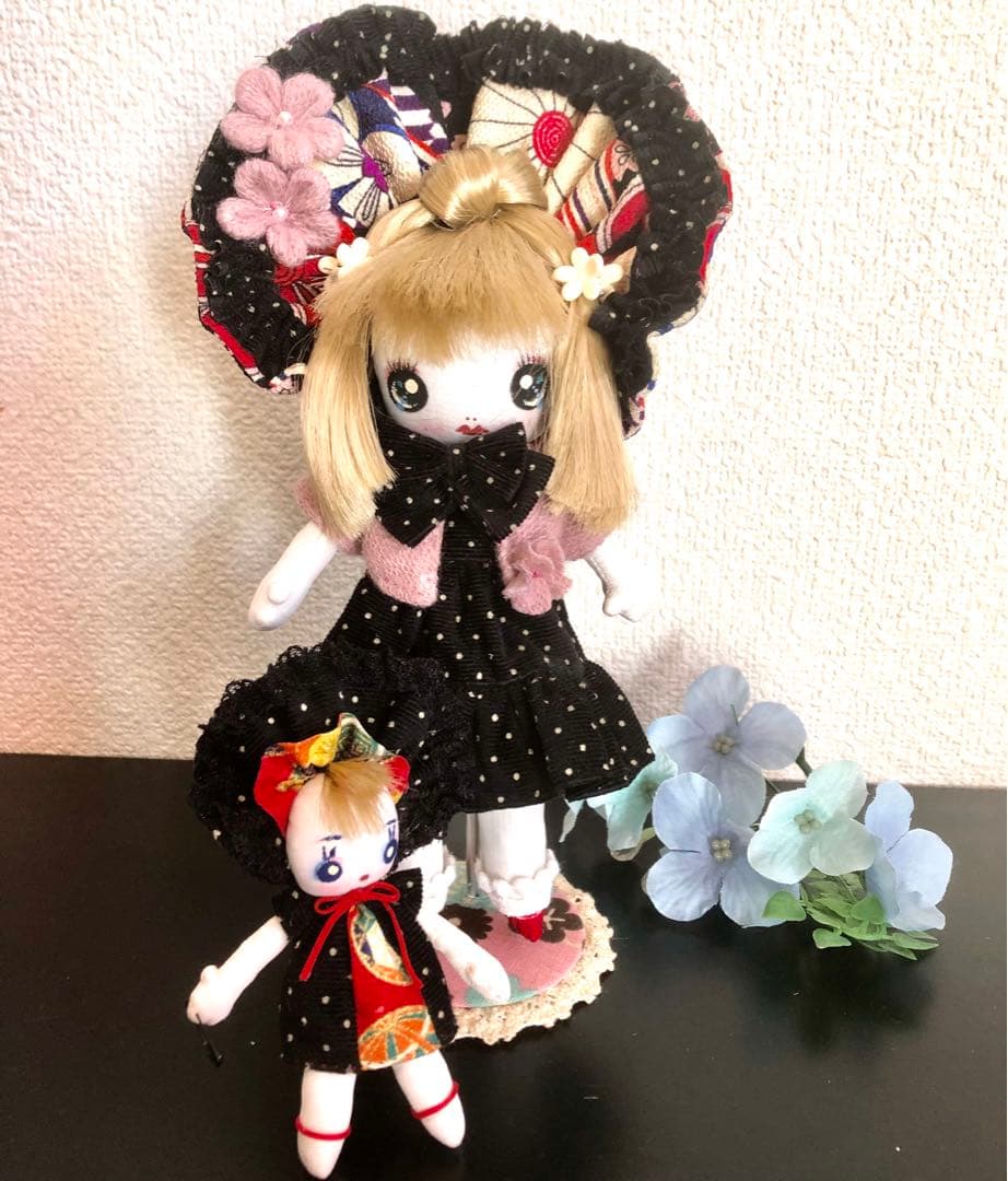 ＊夢 文化人形＊ドレス乙女♡創作文化人形約21cm着せ替え8点セット＊