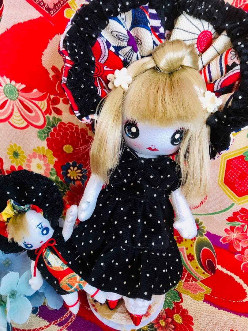 ＊夢 文化人形＊ドレス乙女♡創作文化人形約21cm着せ替え8点セット＊