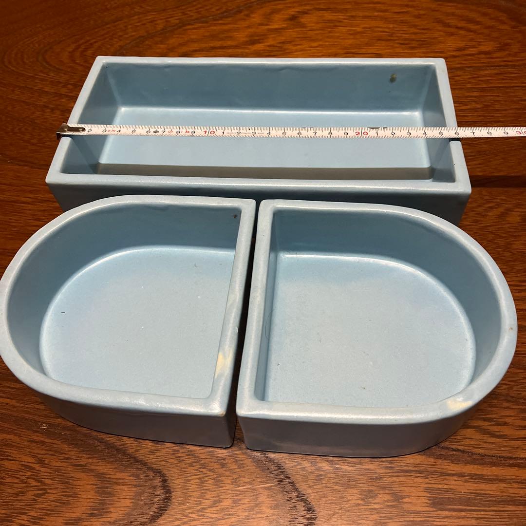 【草月流】花器 3点セット 箱付き 陶器 生け花 華道 いけばな モダン 昭和