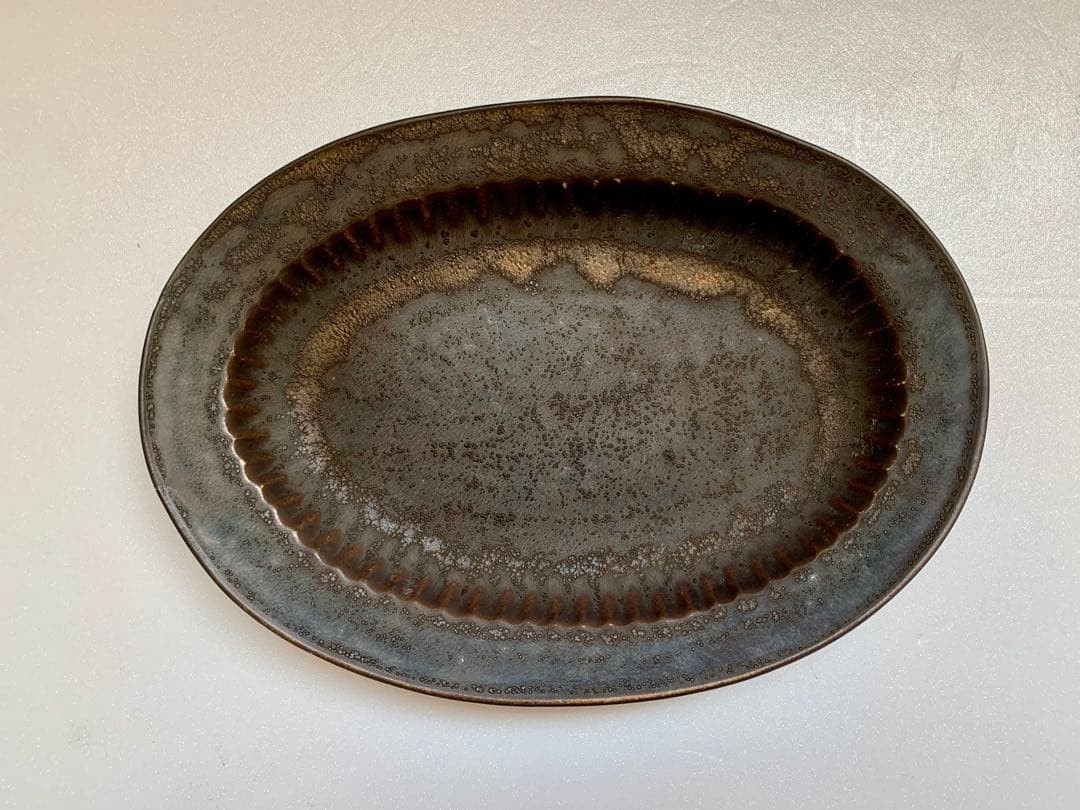 加藤かずみさん　輪花オーバルM 錆　2枚