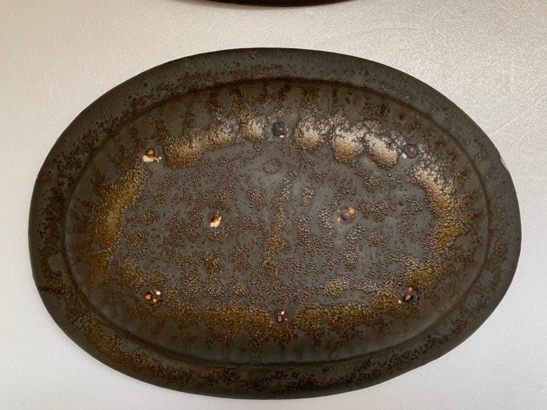 加藤かずみさん　輪花オーバルM 錆　2枚