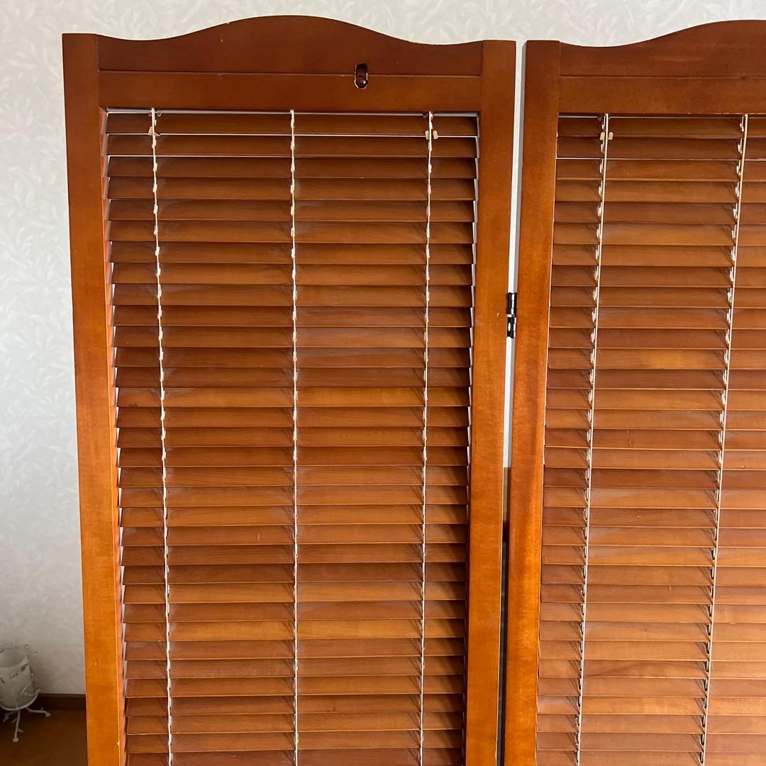 パーテーション スクリーン間仕切り 北欧ナチュラル 店舗什器 木製 4連