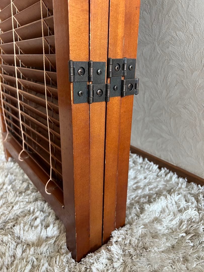 パーテーション スクリーン間仕切り 北欧ナチュラル 店舗什器 木製 4連