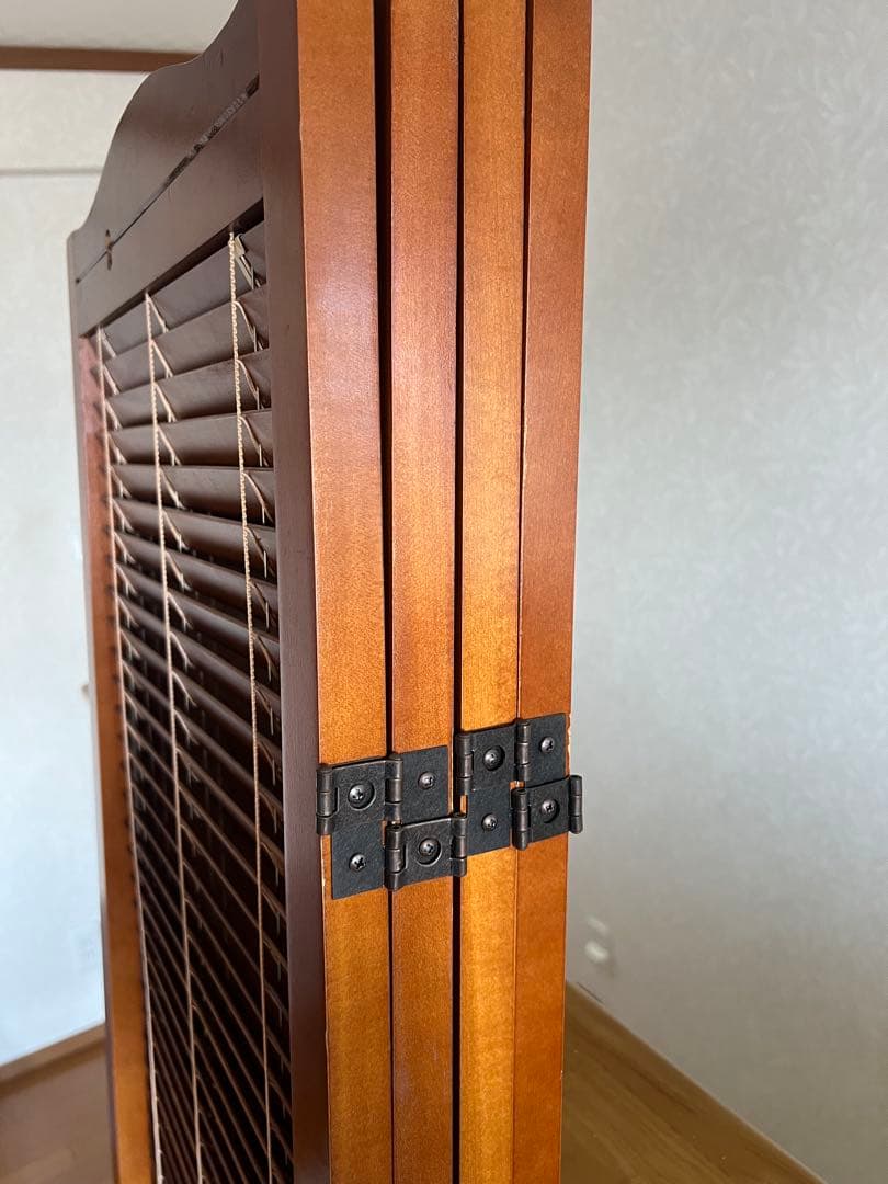 パーテーション スクリーン間仕切り 北欧ナチュラル 店舗什器 木製 4連