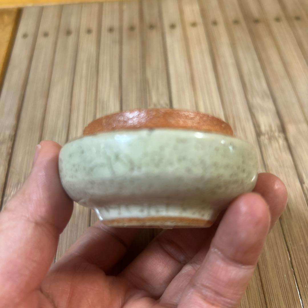 作家　赤絵　香合　茶道具　工芸品