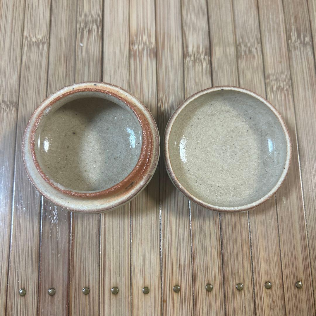 作家　赤絵　香合　茶道具　工芸品