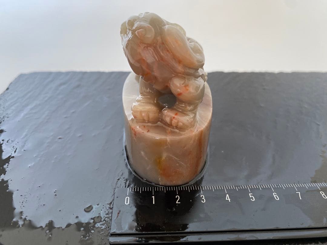 寿山石　貔貅　古獣　 長65mm　大材　印材　篆刻　落款　雅号　書道　日展