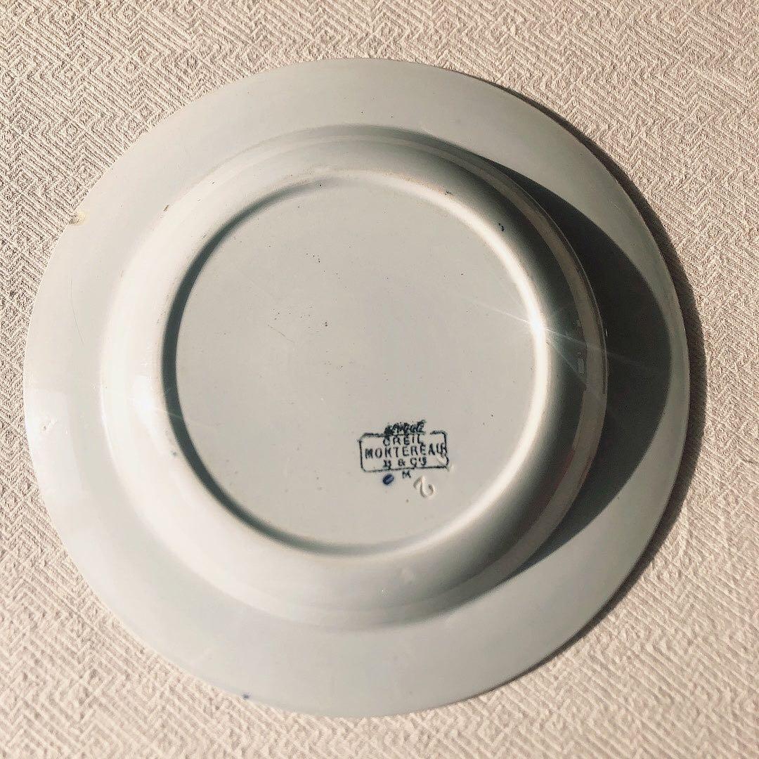 クレイユモントロー　JAPON フランスアンティーク食器　アンティークプレート