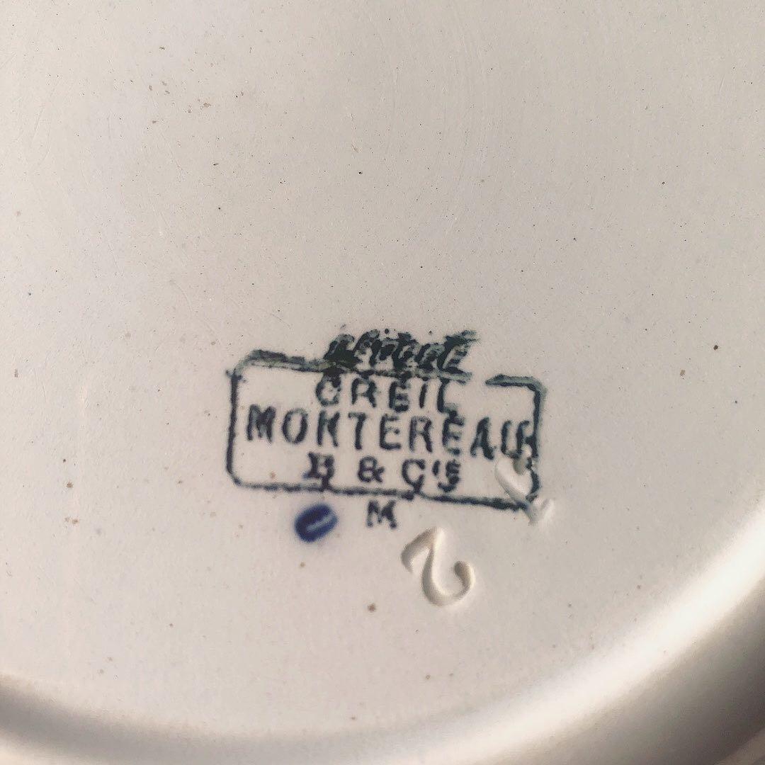クレイユモントロー　JAPON フランスアンティーク食器　アンティークプレート