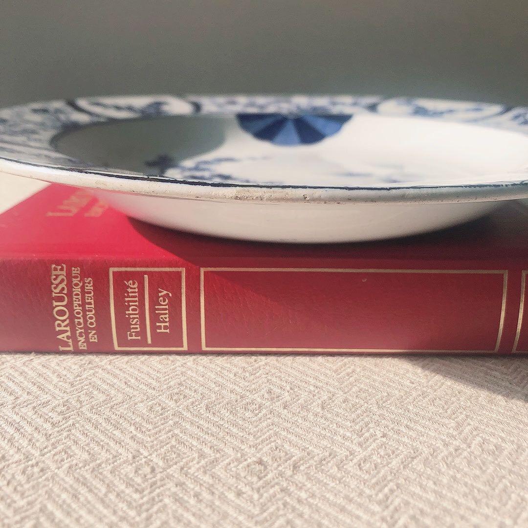 クレイユモントロー　JAPON フランスアンティーク食器　アンティークプレート