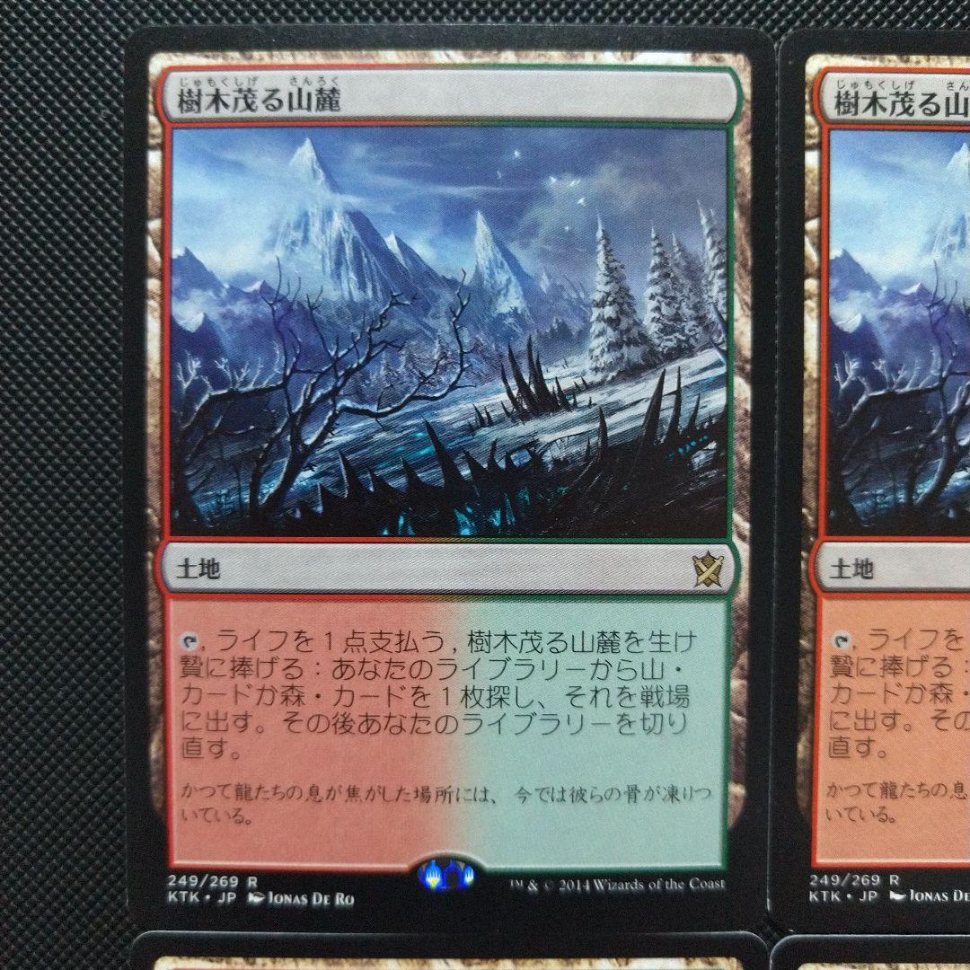 樹木茂る山麓 ４枚