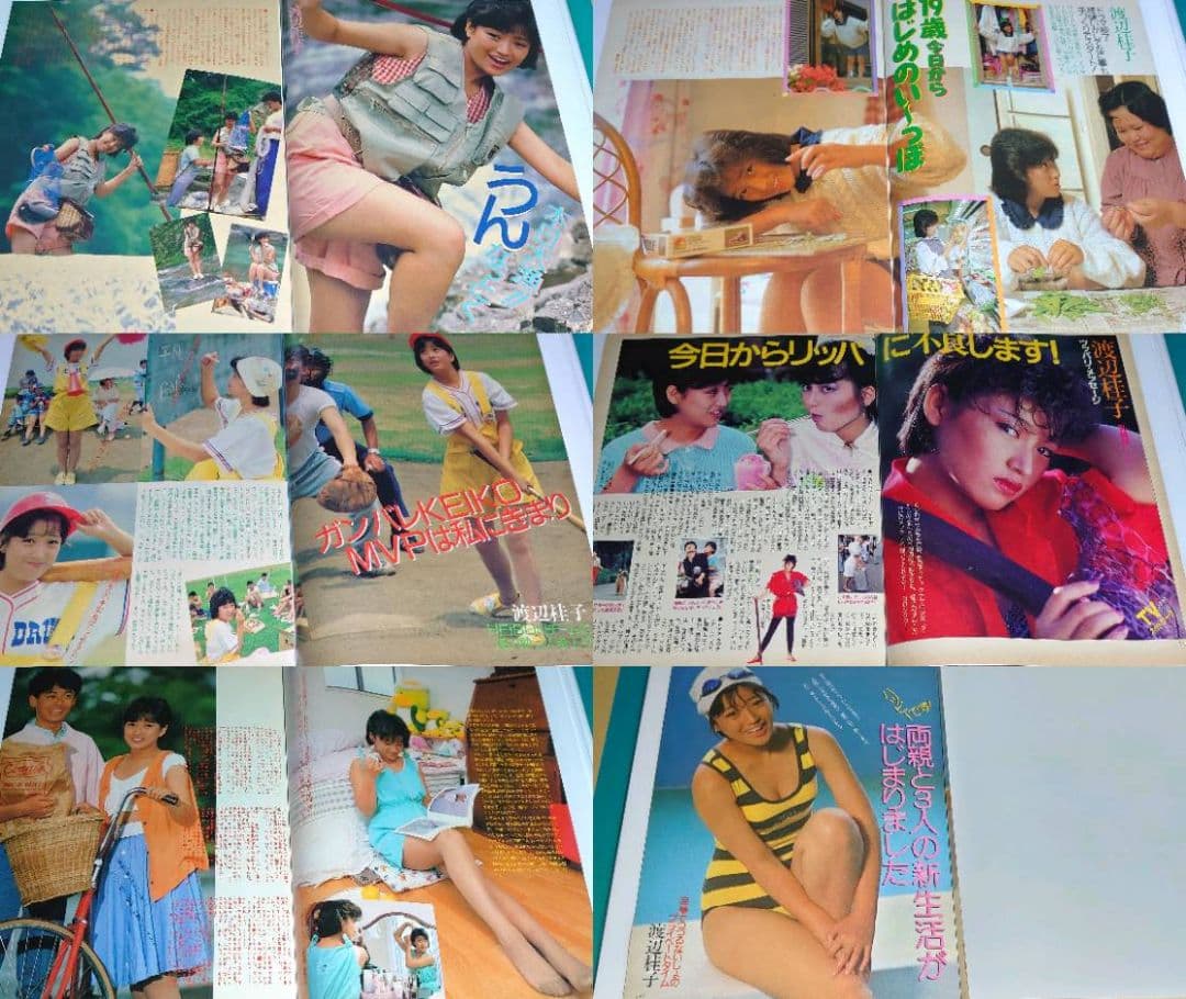 渡辺桂子　1984年〜1986年 大量　切り抜き　ファイル　2冊　120P