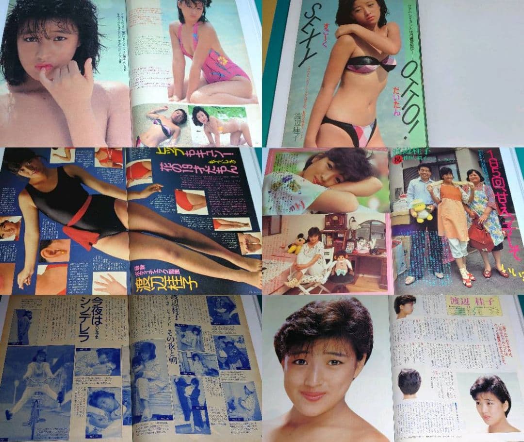 渡辺桂子　1984年〜1986年 大量　切り抜き　ファイル　2冊　120P