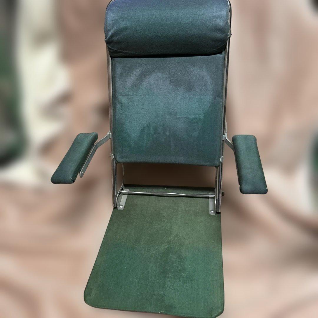 座椅子 2個セット 緑 グリーン 色アセ有り 昭和レトロ 当時もの