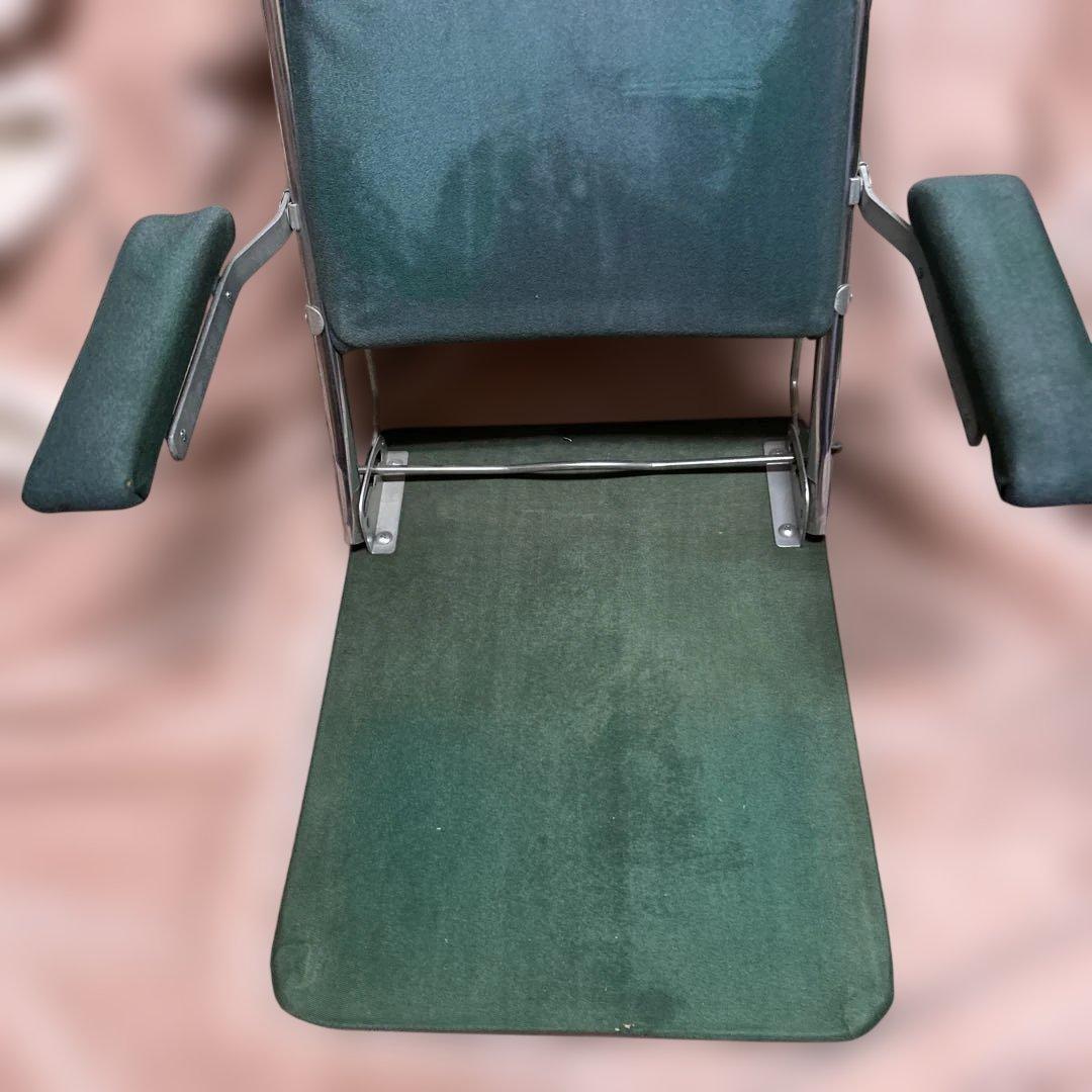 座椅子 2個セット 緑 グリーン 色アセ有り 昭和レトロ 当時もの